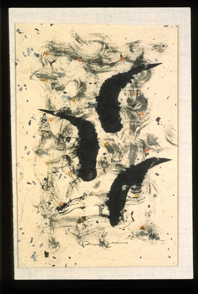 painting-Trois Corbeaux